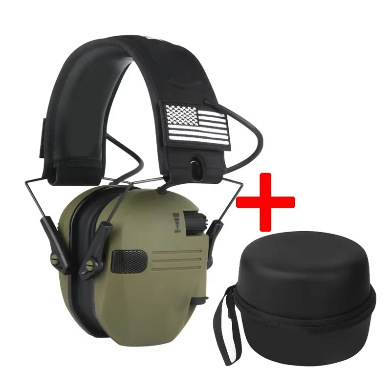 Earmuffs Active Headphones for Shooting Electronic Hearing Protection Ear Protect Noise Reduction Hunting Headphone: PURPLE