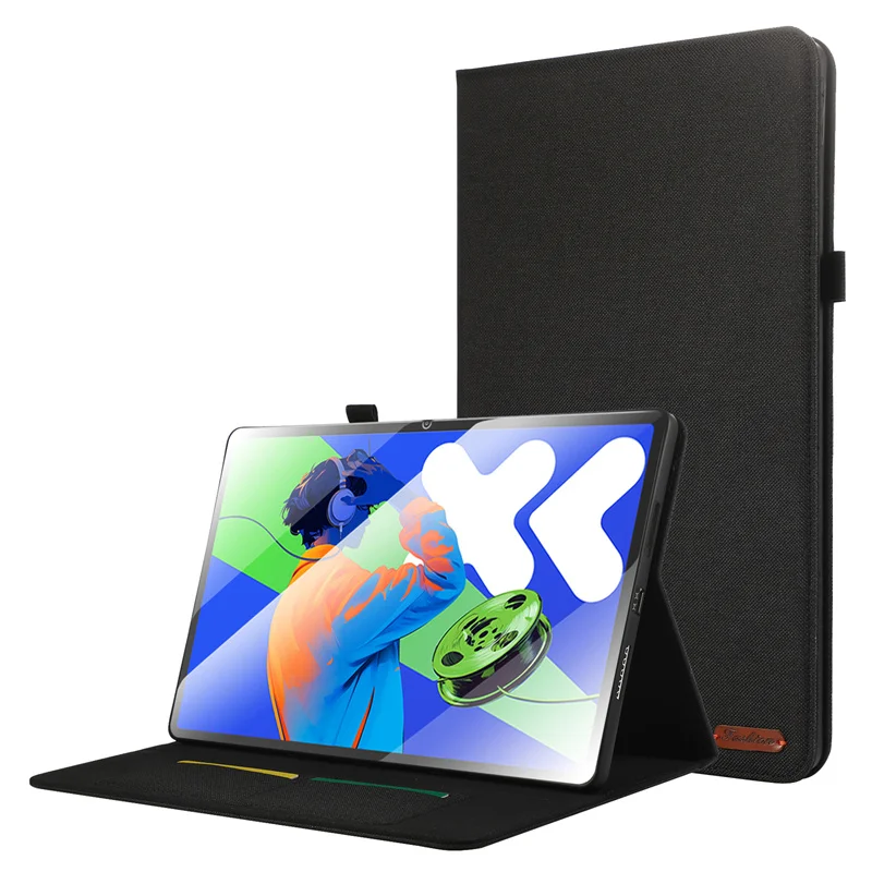Etui til lenovo idea tab pro, blødt cowboy-stativ, flip-cover til xiaomi pad pro 12.7 /  , idea tab 12.7  tb373fu tb375fc: Elleve / Blå