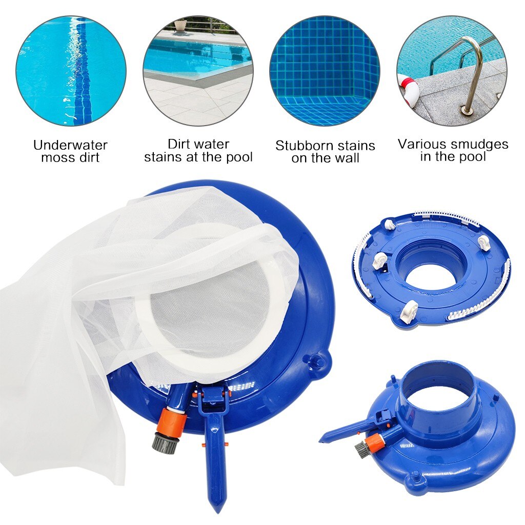 Swimming Pool Cleaner Suction Head Pool Leaf Vacuum Cleaning Tool With Brush Pool Cleaning Tools Multifunction Fine mesh#s