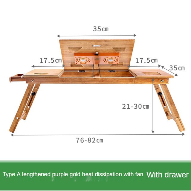 Simple portable bamboo notebook computer desk adjustable tablet laptop bed table bedroom solid wood folding study desk SP145: 3