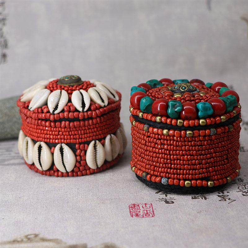 Boîte de rangement de bijoux décorative en coquille | Boîte à bijoux créative boîte à bijoux, organisateur exquis, boîte d'artisanat ronde pour filles et femmes