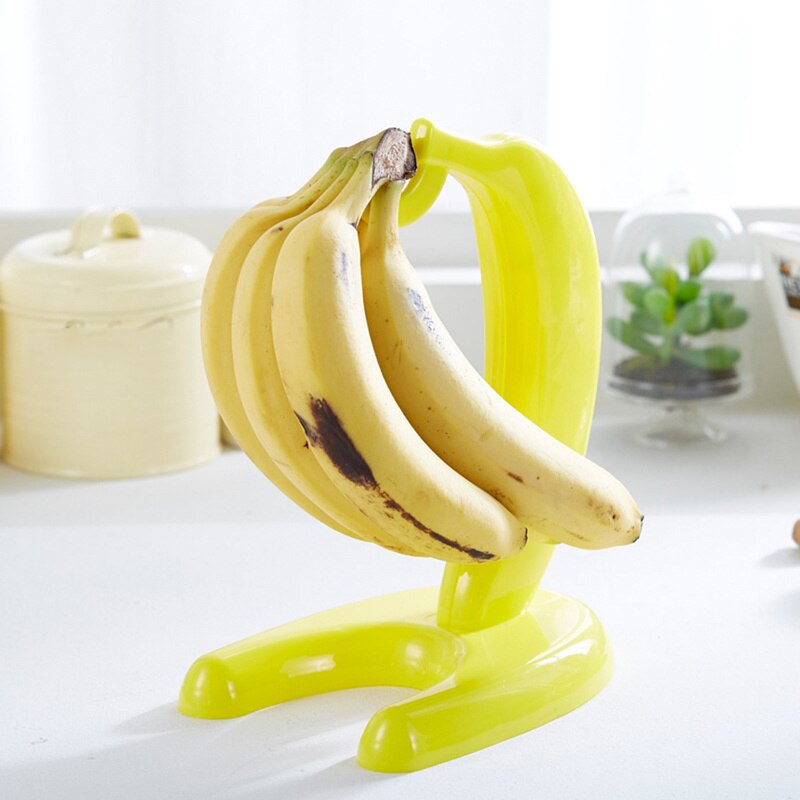 Yellow Banana Shape Displaying Banana Hanger Rack Grandado