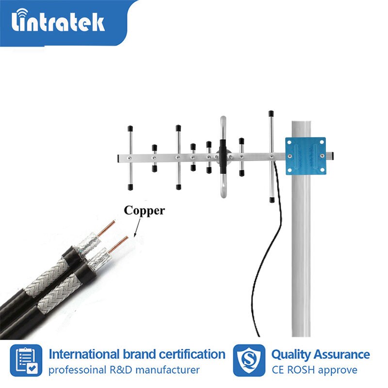 2G 3G 4G Yagi Antenne 12dbi N Sma Mannelijke Outdoor Antenne Voor Mobiele Telefoon Signaal Booster Versterker Repeater gsm Umts Lte Lintratek 6