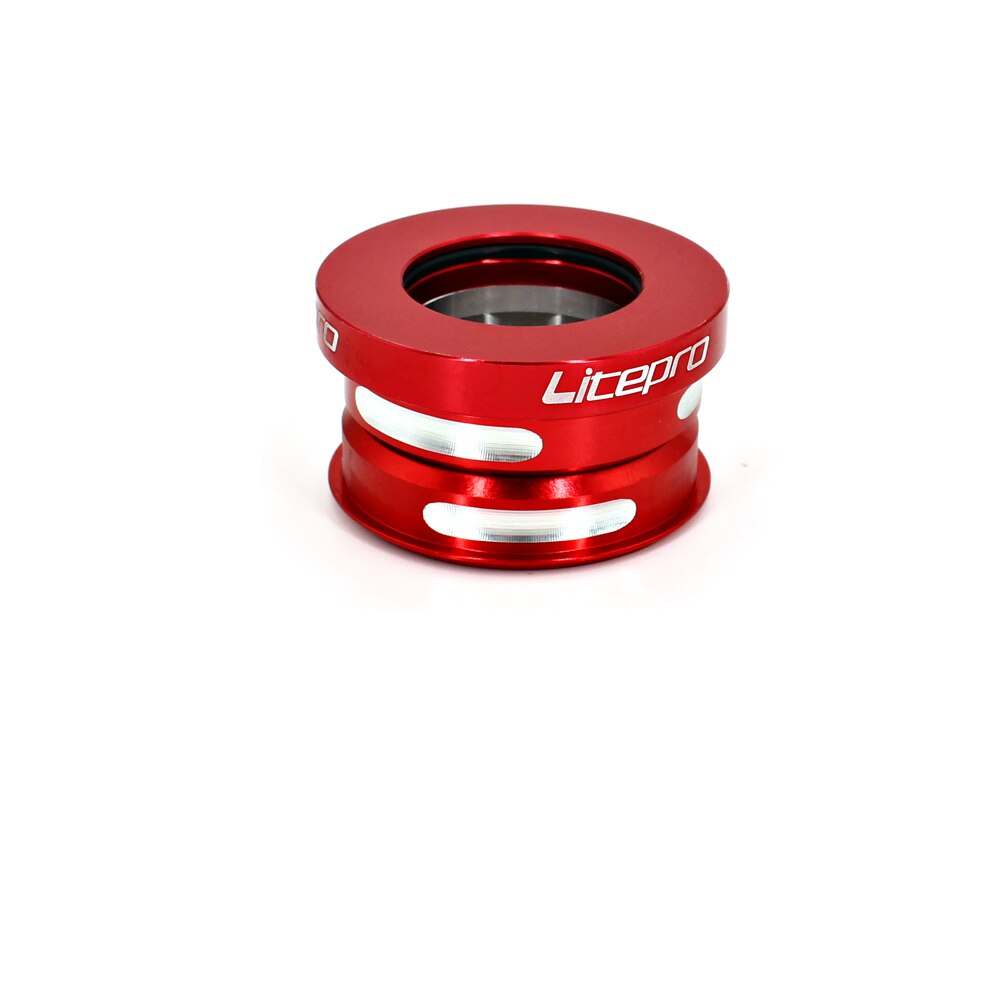 Litepro Vouwfiets Headset Fiets Sealed Bearing Kom Set Headset Cover Kom Set 28.6Mm Bike Frame Vork Balhoofd bmx Onderdelen: LP headset red