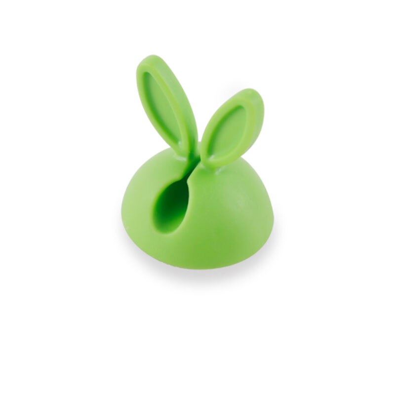 Fixateur universel de câble d'oreille de lapin, organisateur de ligne de bureau, de chargeur de tableau de bord de voiture: green