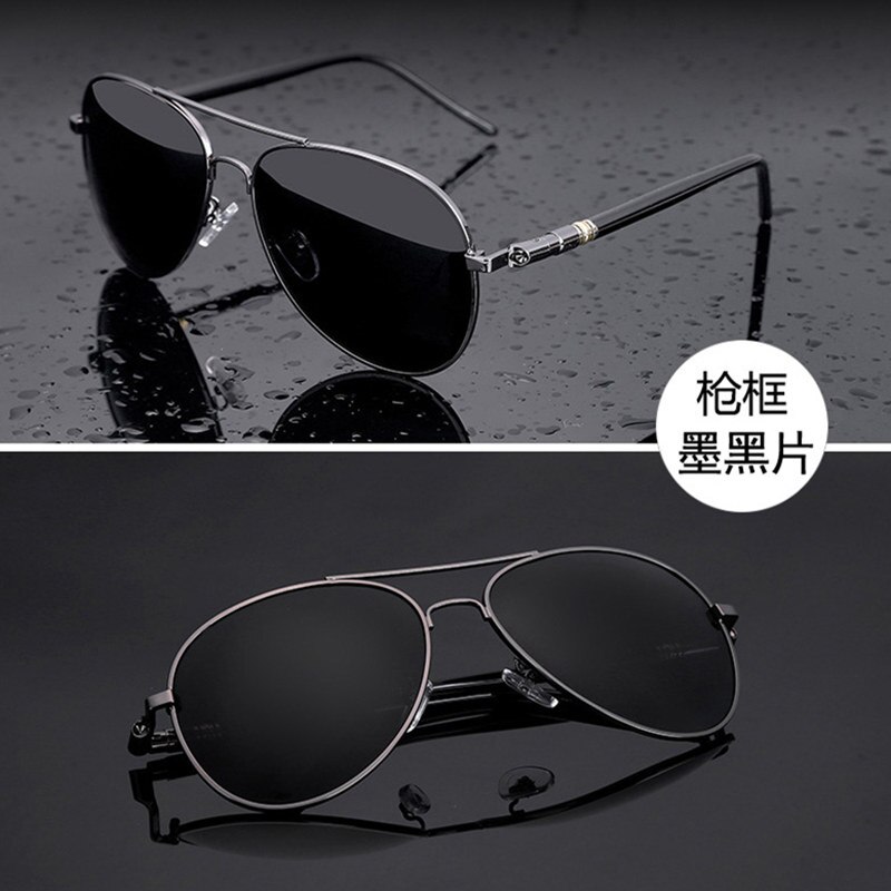 Aviation Metail Frame Oversized Spring Leg Alloy Men Sunglasses Polarized Brand Pilot Male Sun Glasses Driving