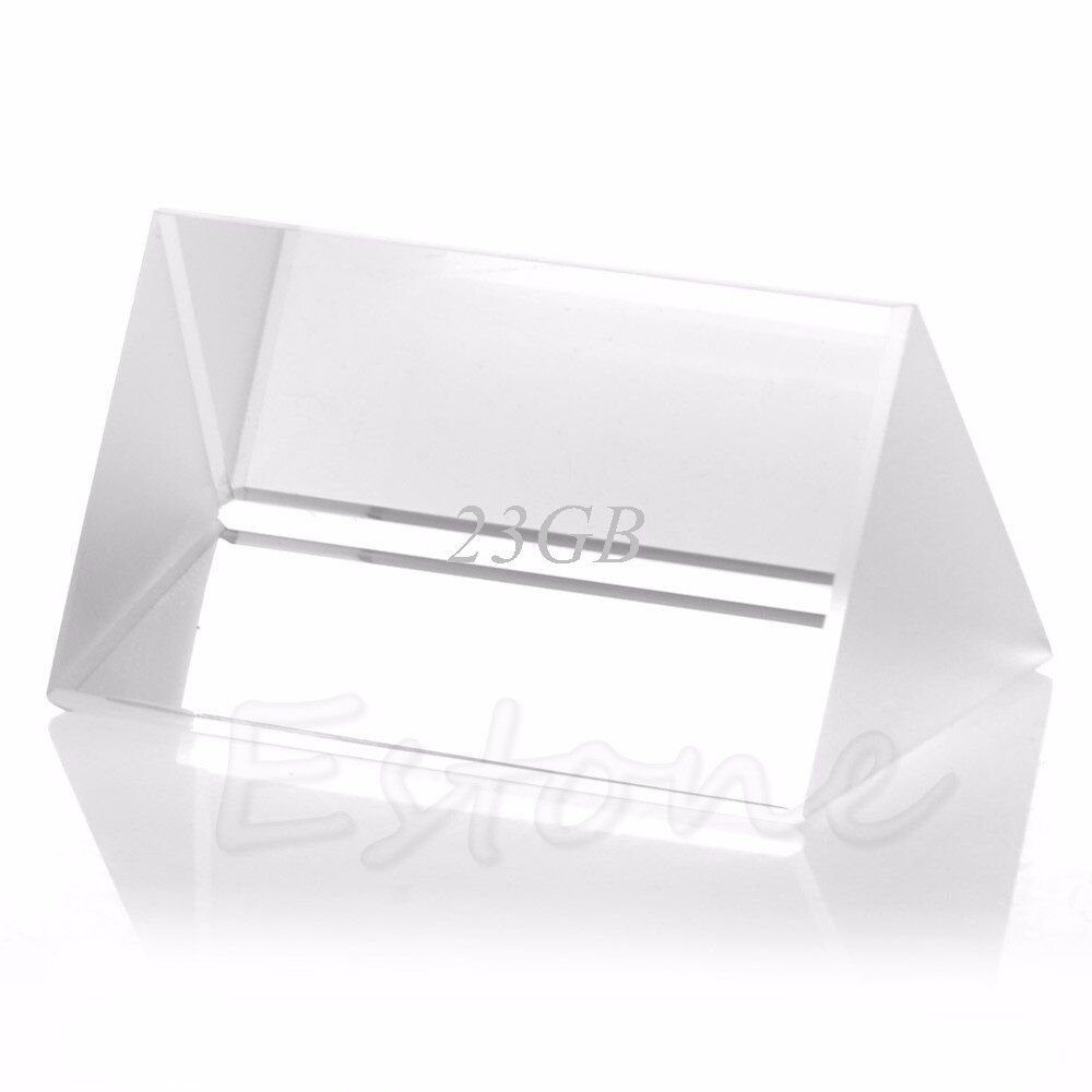 Triangular Prism Teaching Optical Glass Triple Physics Light Spectrum 5cm M02