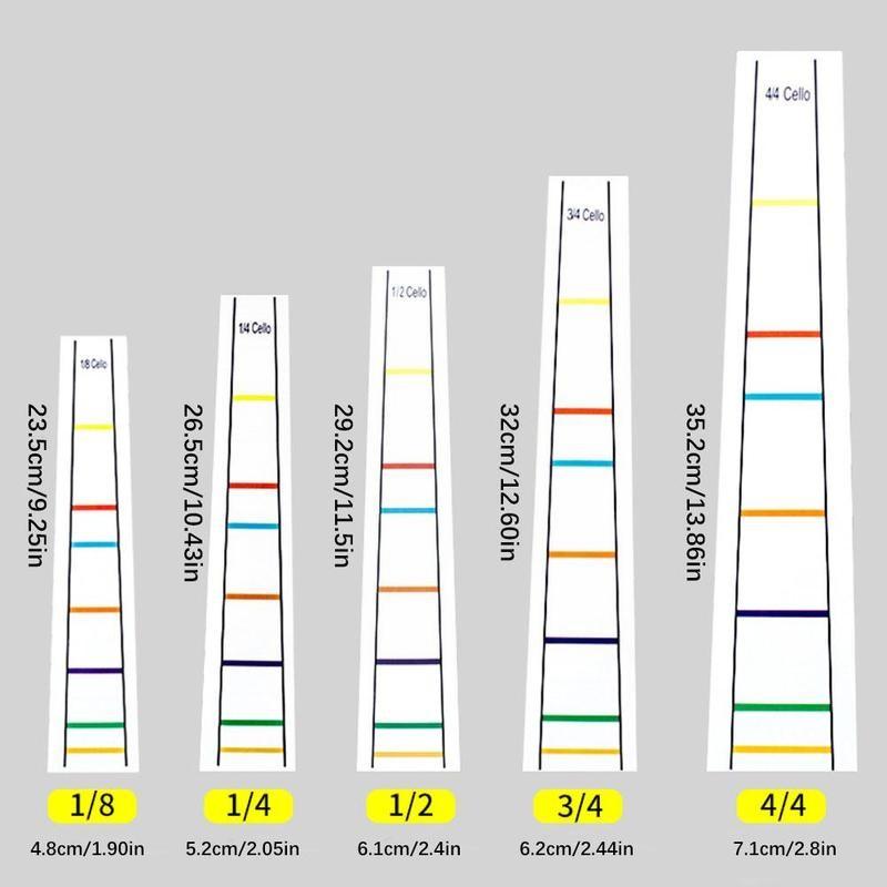 Cello Position Marker Decal Fingerboard Fret Guide Sticker Beginner Finger Cello White Beginner Label Chart White Accessori C9z7