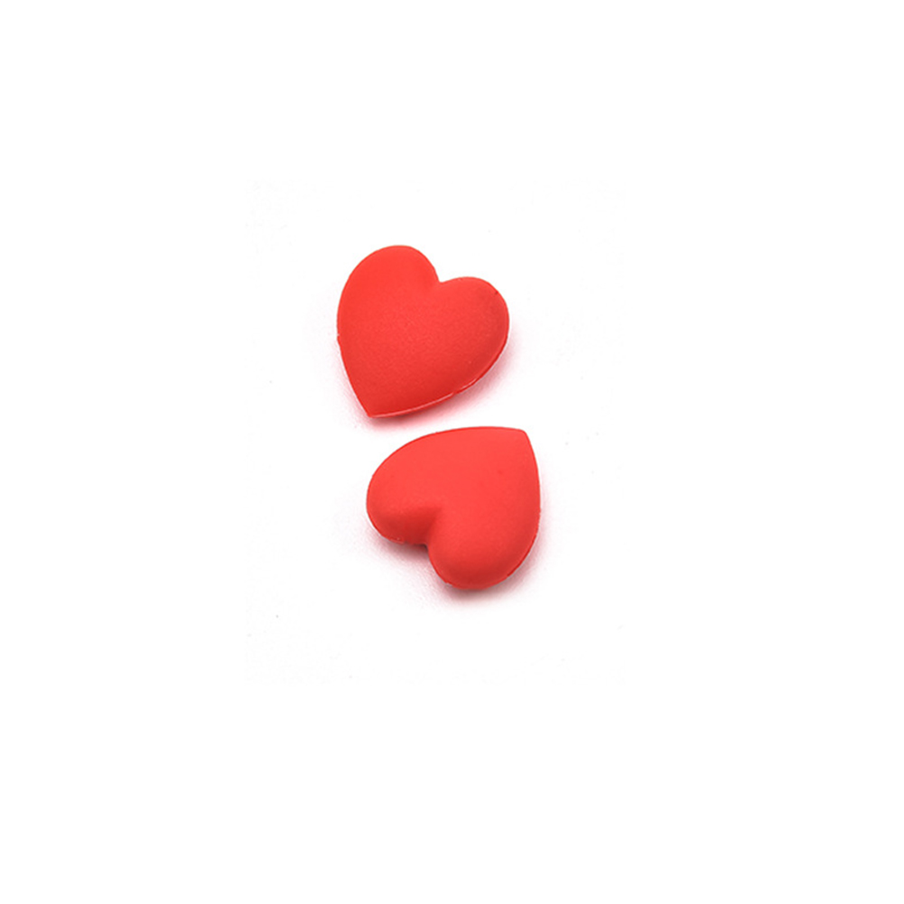 Soporte antideslizante de silicona con forma de corazón para gafas, accesorio elástico para patillas, con gancho para la oreja y espejo: Rojo