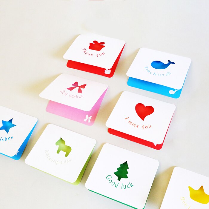 10pcs Hollowed out animal greeting Card wish card envelope For DIY Festival Greet Cards Stationery Supplies