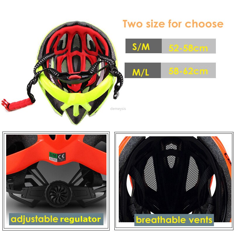 Ultraleicht Radfahren Helm mit Polarisierte Gläser Einstellbar Mountain Reiten Bike Kopf Schutz Helm Fahrrad Sport Helme