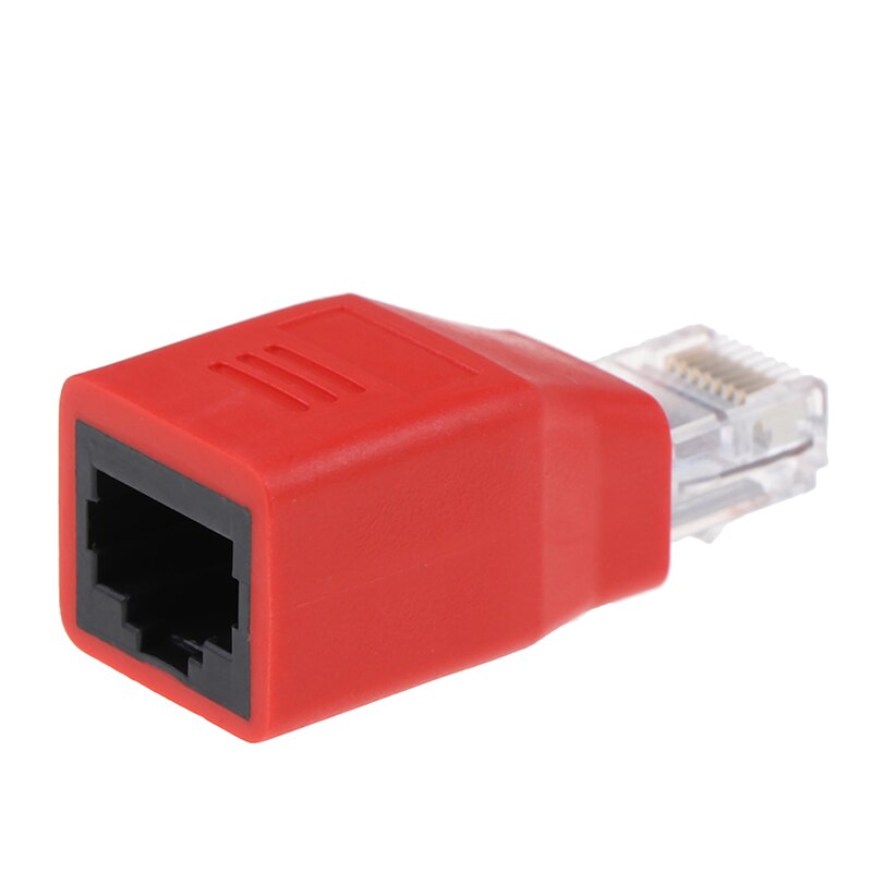 1pc Crossover Cable Adapter Convertor RJ45 Male To Female Connector RJ45 Ethernet Cable Extension Converter