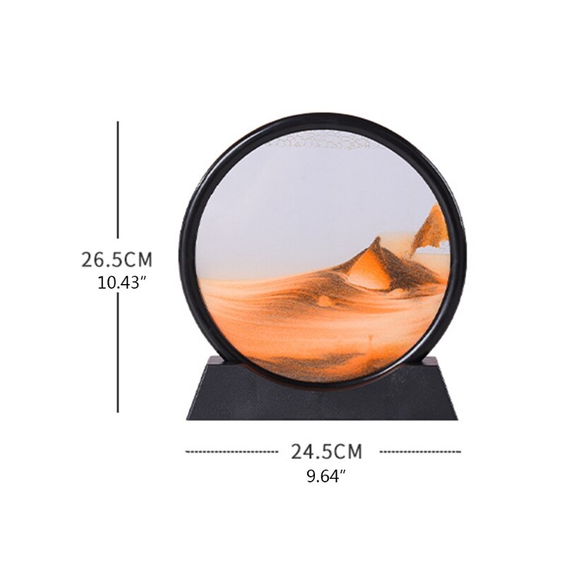 One Piece Of 10 Inch Art Picture 3D Hourglass Glass Ornaments Home Decoration Items