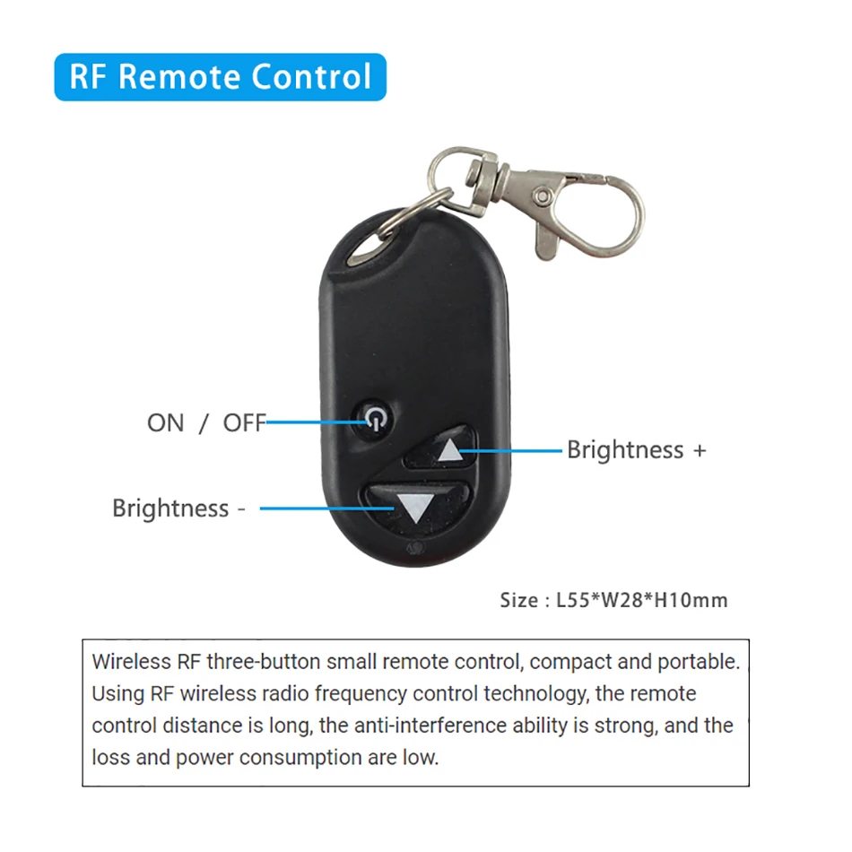 Variateur de bouton LED 30A, potentiomètre réglable haute puissance, contrôleur de commutateur de gradation et télécommande sans fil RF DC 12V 24V