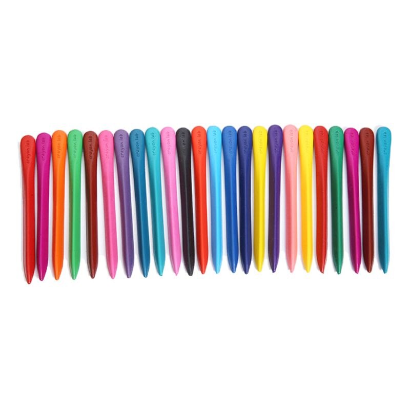 24 24 stk/kasse farverige giftfri maling voks trekant stift farveblyanter til børn børn småbørn børnehave tidlig uddannelse tegning