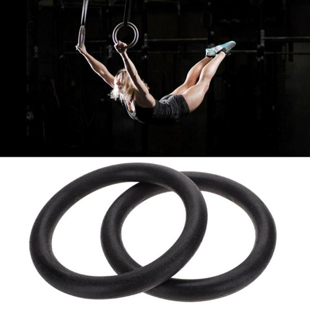 2Pcs Home Gym Pull Up Exercise Fitness Gymnastic Rings Strength Training Tool