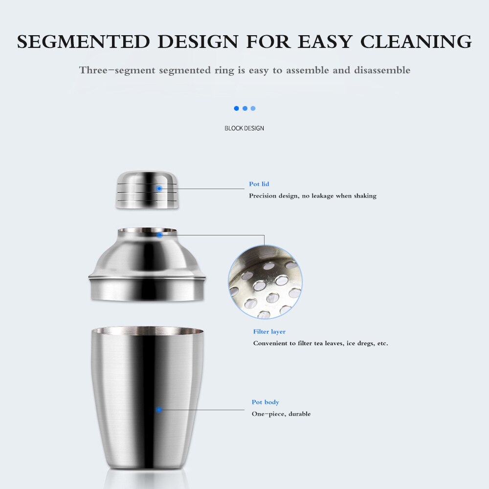 550/750ml Cocktail Shaker Measure Cup Dual Shot Drink Spirit Measure Jigger Kitchen Gadgets Cocktail Making Kit Cocktail Maker