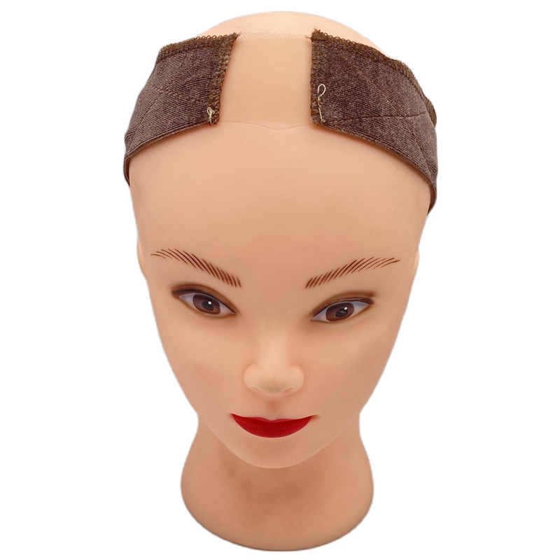 Banda de agarre de peluca de terciopelo ajustable antideslizante, soporte elástico para salón, banda de terciopelo, accesorio para peluca, diadema para peluca de pelo: Negro