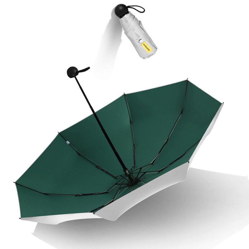 Mini parasol regn kvinder parasol anti uv mini strand paraply mand bærbar lomme folde paraply vindtæt sombrilla playa