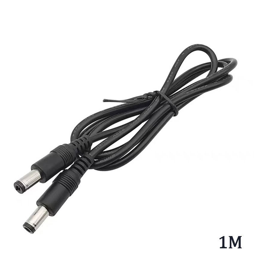Câble adaptateur DC5521 vers DC5521, 18AWG, 2.1mm, prise mâle vers mâle: vert militaire