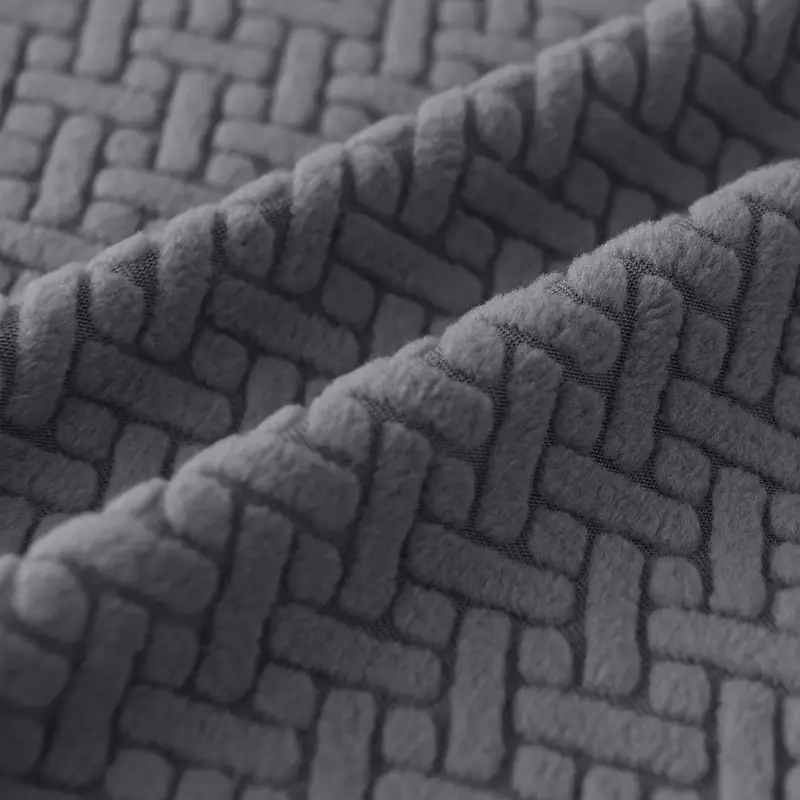 1PC Effen Jacquard Poef Hoes Vierkante Kruk Cover Elastische Fauteuil Voetsteun Cover Slaapkamer Voetenbank Case voor Woonkamer
