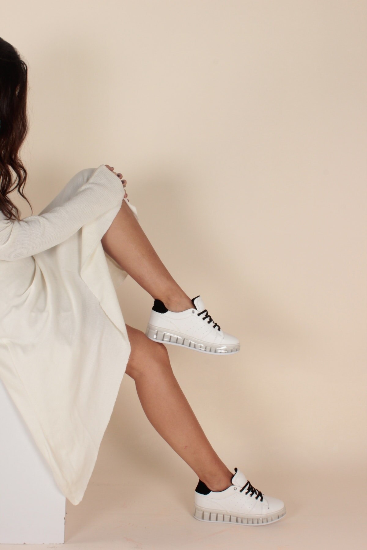 Wit Zwart Vrouwen Wandelschoenen