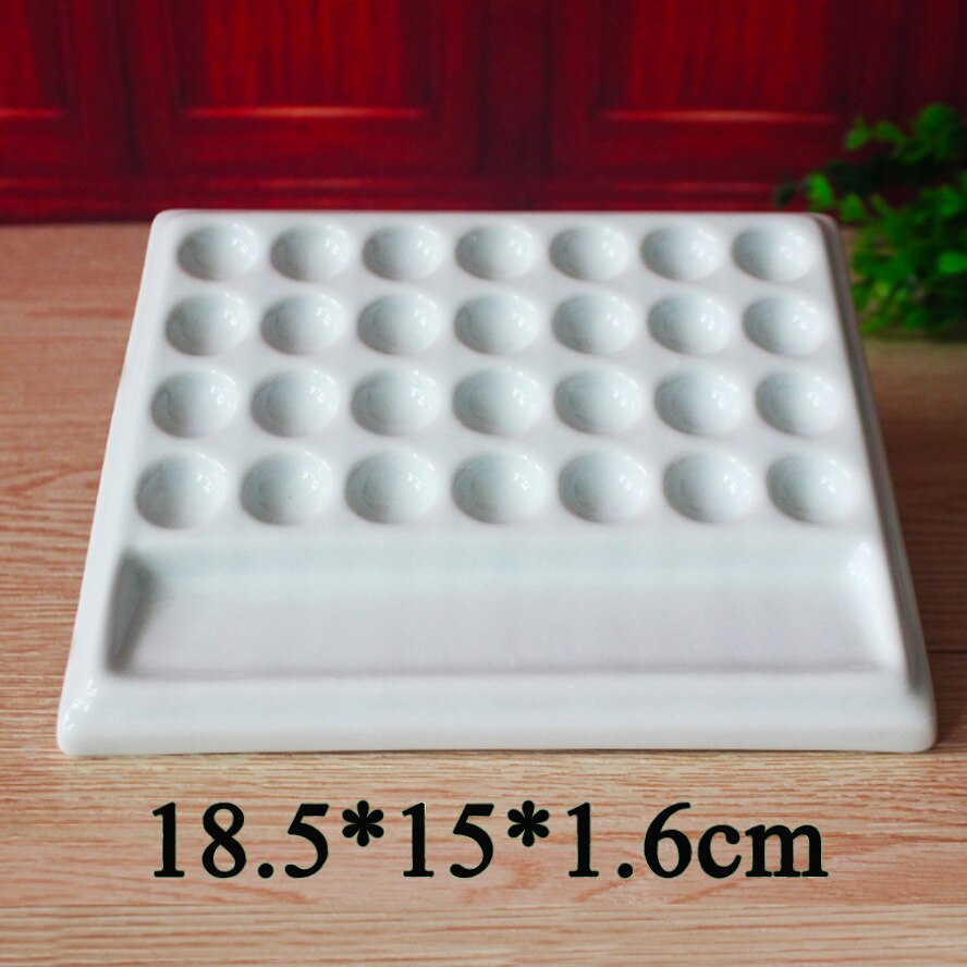 White Ceramic Watercolor Palette Artist Activities White Rectangular