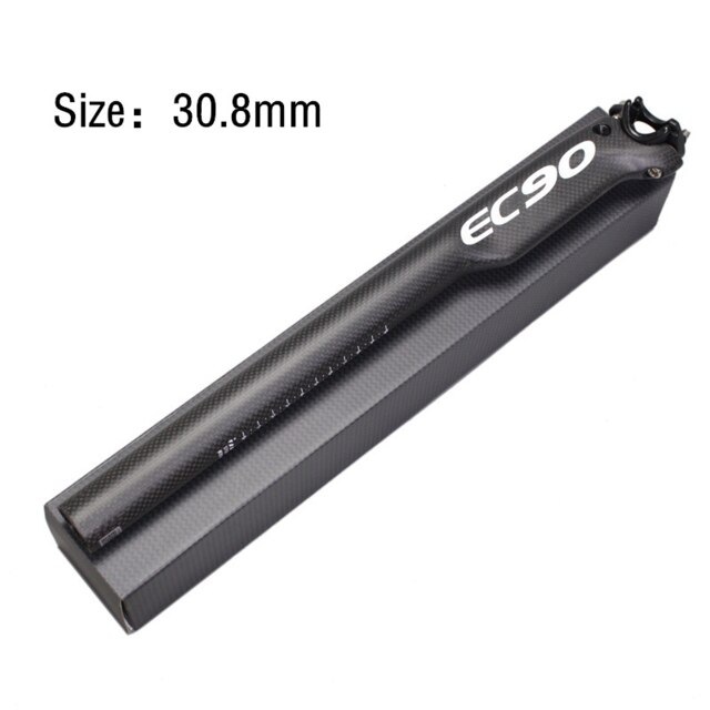Tija de sillín ec90 con cuentagotas, canoa, tija de carbono para mtb, tige de selle reggisella, tija de asiento de carbono, 27,2/30,8/31,6x350/400mm, novedad: black 30.8mm