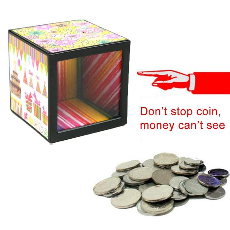 Illusion Multicolor Magie Geld Box Heikles Box Bank Gadgets Licht Up Spielzeug Beste Für Kinder Kinder