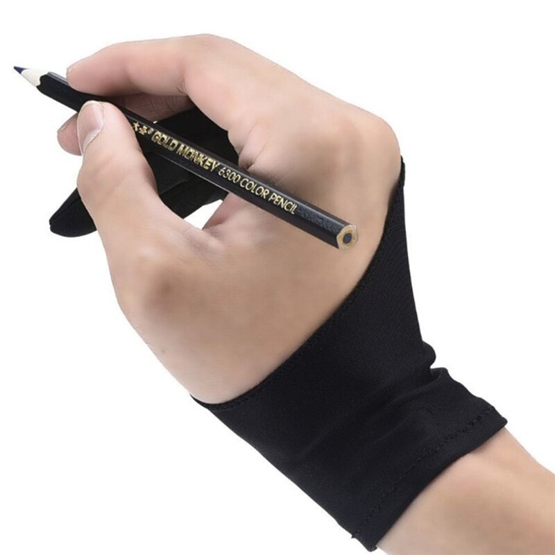 2-- finger tablet tegning anti-touch handsker til ipad pro 9.7 10.5 12.9 tommer blyant lycra fri størrelse