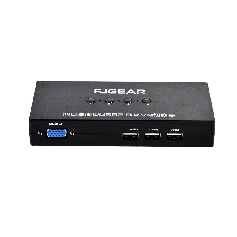 4 Port usb vga kvm switch vga switch Wired Remote Controller Select with Cable 1920x1440 High Resolution for PC laptop device
