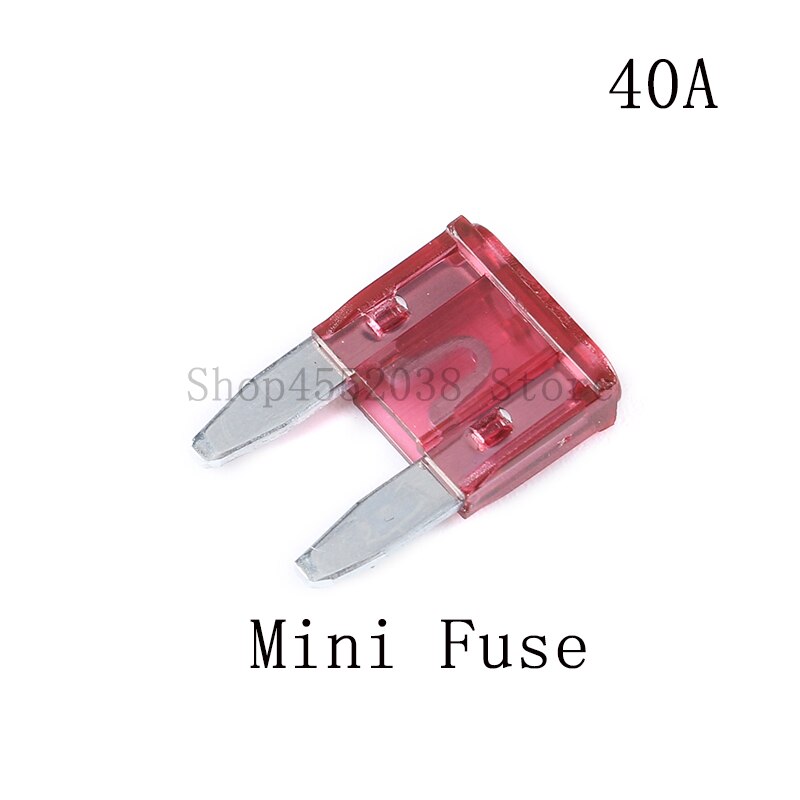 20 stk blandet minibladesikring sinklegering og plastmateriale 5a 7.5a 10a 15a 20a 25a 30a 40a sett til bilbil: 20 stykker 40a