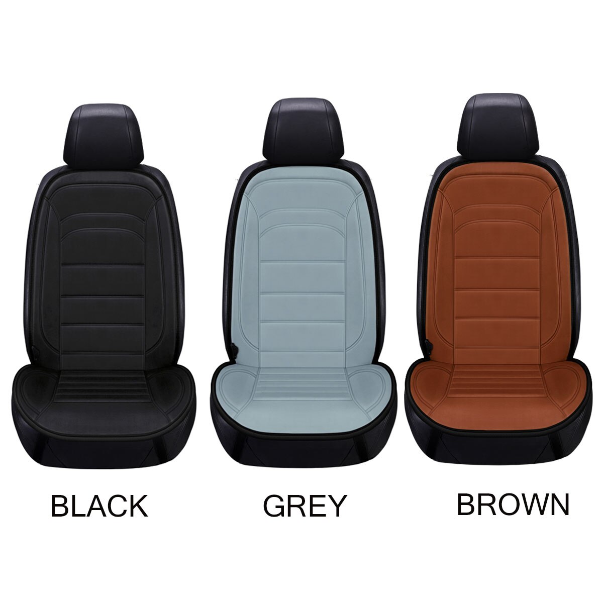 Universal 12V Electric Heated Car Warmer Front Seat Cushion Winter Thermal Soft Seat Cover Pad with Temperature Controller