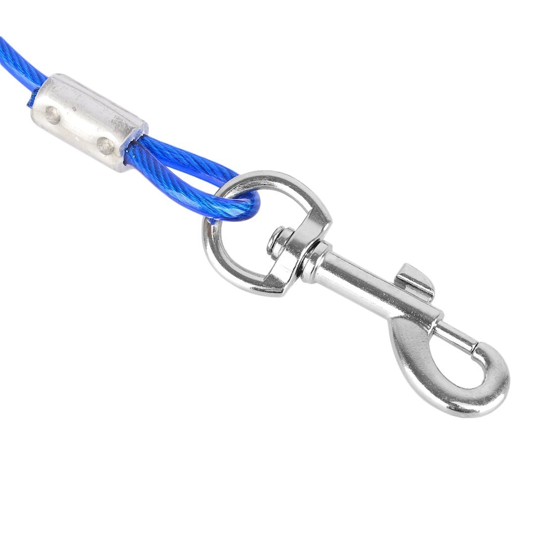 Correas de perro Cable de alambre de acero con doble cabeza ganchos de Metal 3M 5M 10M de largo PL008