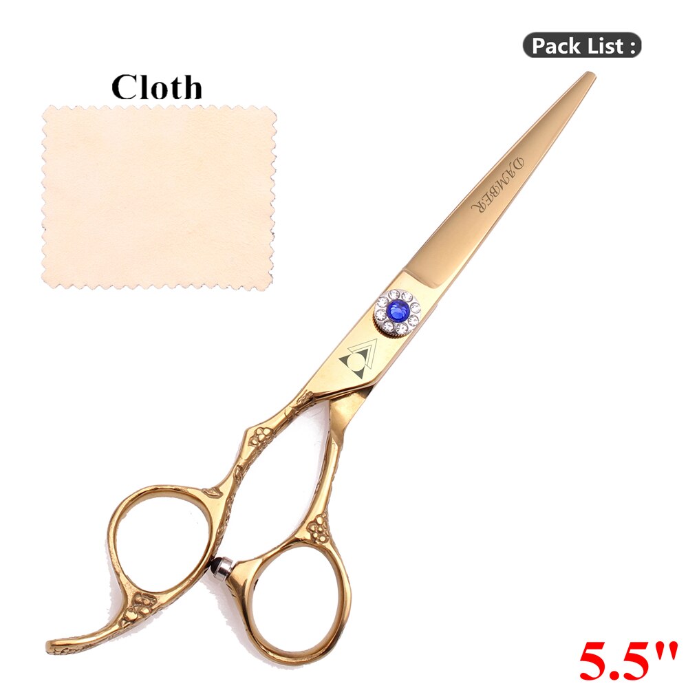 5.5 6.0 Barber Scissors Left Handed Hair Scissors 440C Japan Hairdressing Scissor Thinning Shears Hairdresser 8002#: 8002 JIN Ping 5.5