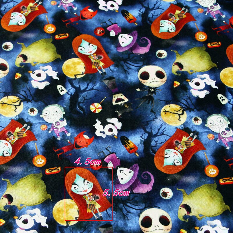 Tela de algodón con estampado Digital de dibujos animados tejido por el patio para máscara de niño, vestido, DIY, patchwork, material de costura textil: 9