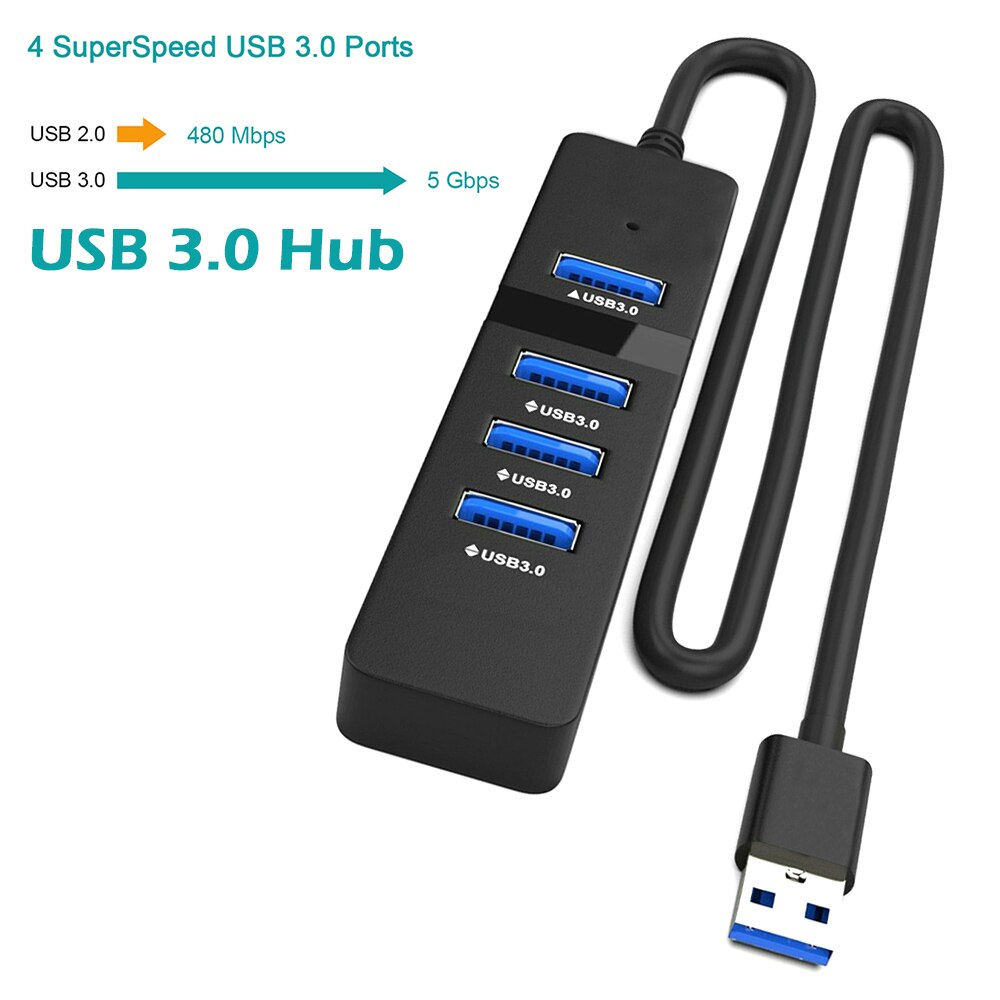 Usb 3.0 Hub Usb Hub 3.0 Multi Usb Splitter 3 Hab Gebruik Power Adapter 4 Port Meerdere Expander 2.0 USB3 hub Met Switch Voor Pc