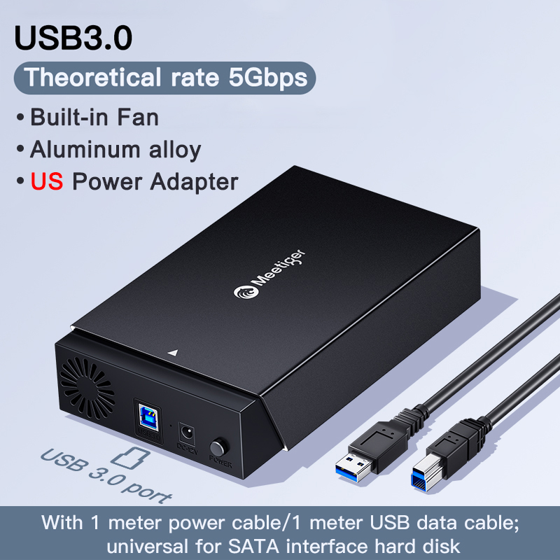 Meetiger 2.5 3.5 Inch HDD Case USB 3.0 Naar SATA Externe Harde Schijf Reader Harde Schijf Behuizing Hoge Snelheid Adapter voor PC Laptop: WIT