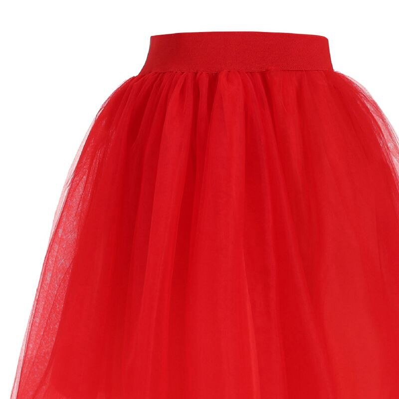Jupe Lolita noire en Tulle, , jupon sous-jupe, Tutu, Sexy,: Rouge