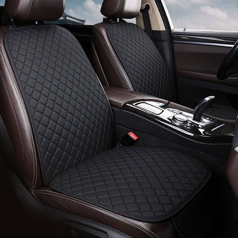 Fuzhkaqi Vlas Auto Stoelhoezen Voor Ford Focus 2 3 Fushion Ranger Mondeo Fiesta Edge Verkennen Kuga Fiesta Fusion Auto zetels: Front row black