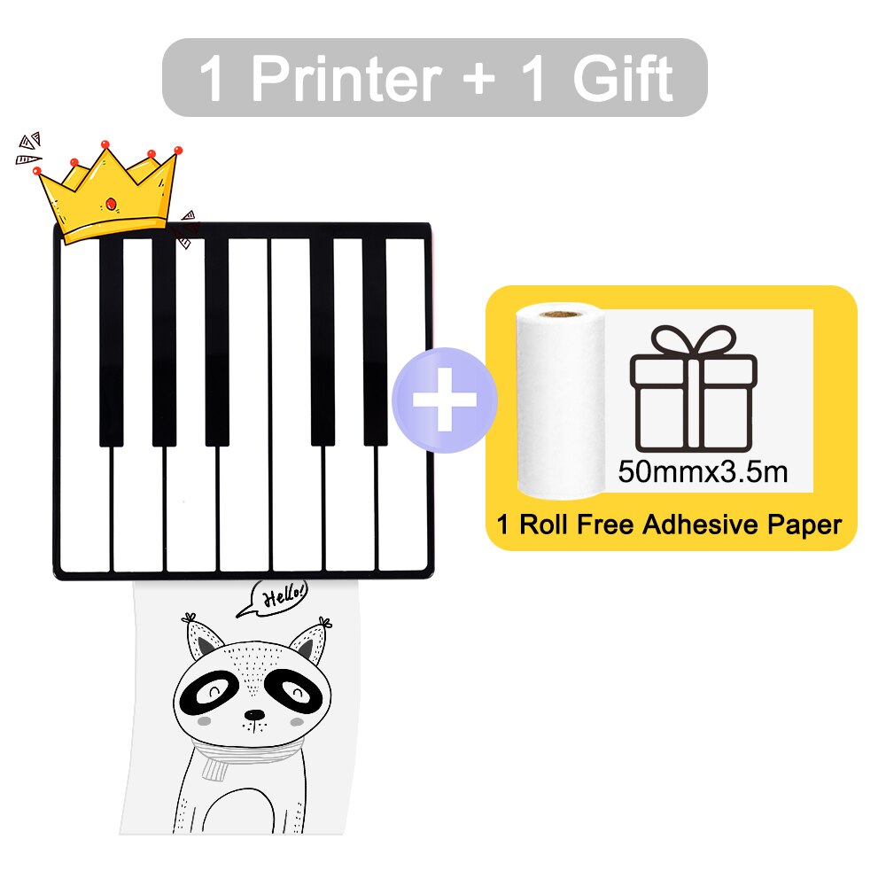 Phomemo M02 Thermal Printer Impresora Portátil Print Pocket Mini Label Sticker Maker Wireless Mobile Phone Printer: Piano Printer