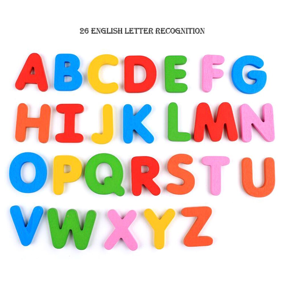 Houten Vroeg Onderwijs Baby Leren ABC Alfabet Brief Kaarten Cognitieve Educatief Speelgoed Voor Kinderen Fruit Groente Puzzel #40