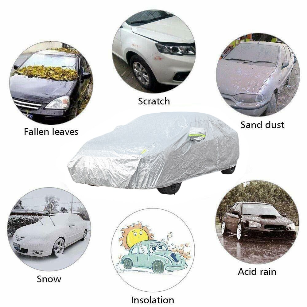 Multi Lagen Auto Cover Waterdichte Outdoor Full Cover Regen Zon Uv-bescherming Met Slot Voor Automobiles