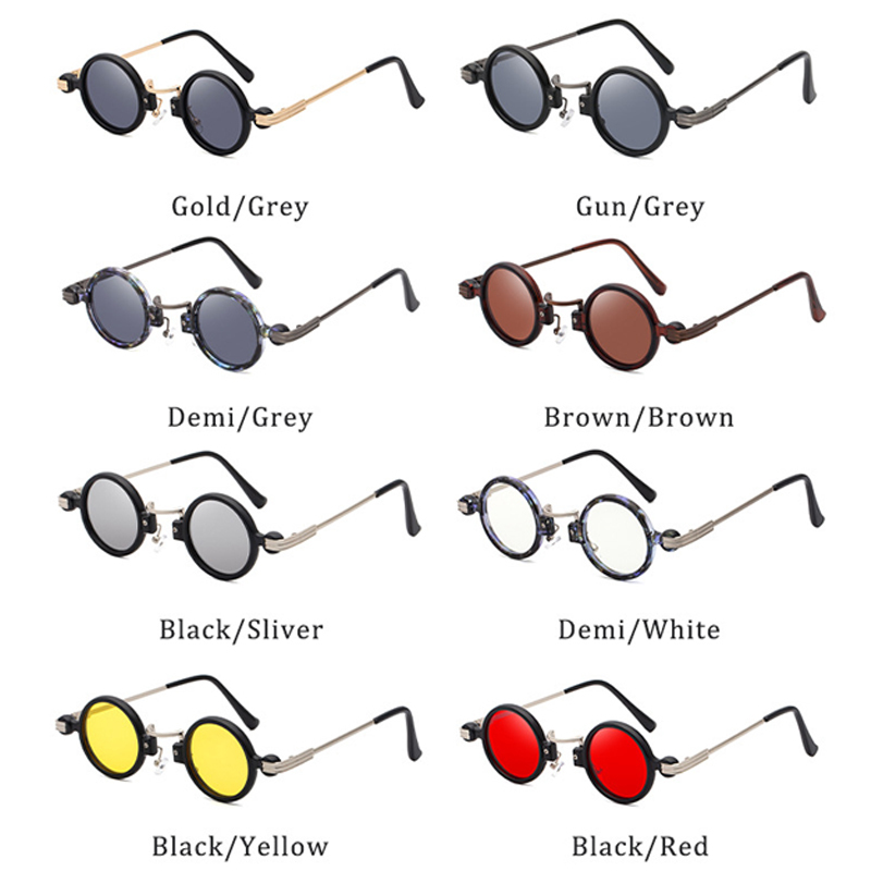Vintage Small Round Steampunk Sunglasses Men Luxury Brand Punk Sun Glasses For Male Eyewear Shades Lentes De Sol