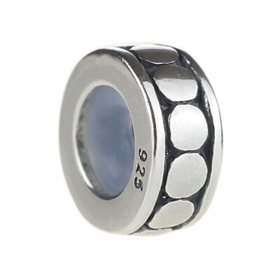 Authentieke 925 Sterling Zilveren Europese Stijl Spacers Stopper Bead Charm Fit Troll 3Mm Armband Sieraden: 4