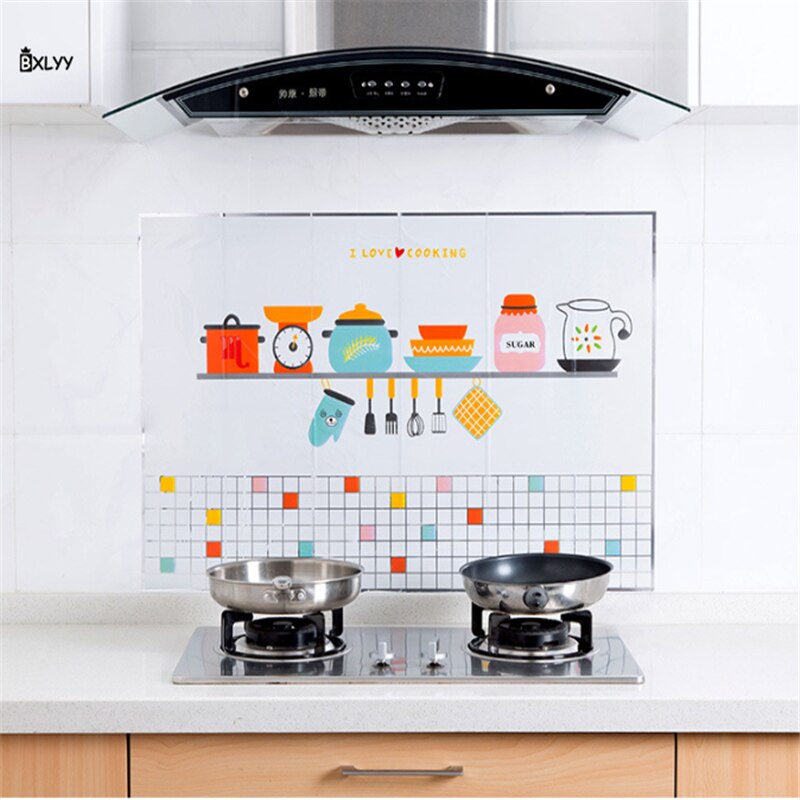 Cozinha Adesivos Auto-adesivo de Alta Temperatura e Resistente A Óleo Adesivos Acessórios de Cozinha Fogão Doméstico Telha Wallpaper.85: 3