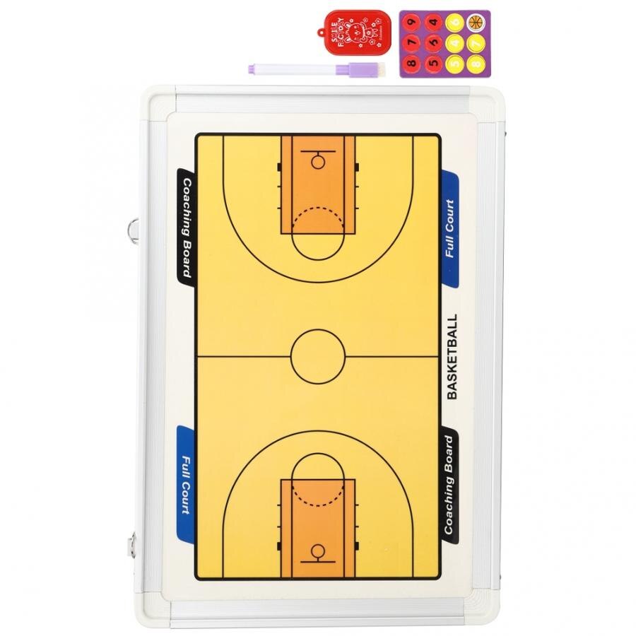 Basketball Tactic Board Aluminium Alloy Frame Magnetic Basketball Board Durable Board with Pen Basketball Accessory