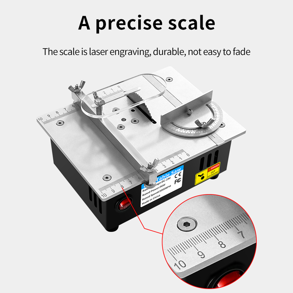 DC 24V huishoudelijke miniatuur houtbewerking tafel zag elektrische multifunctionele precisie stofdichte decoratie snijmachine