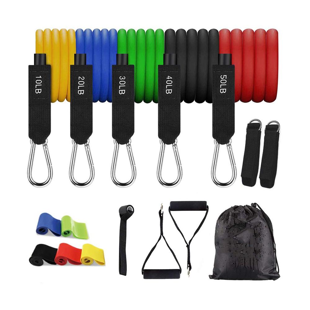 Juego de bandas de resistencia para ejercicio muscular, cuerdas de tracción elásticas para entrenamiento, terapia física, gimnasio en casa, entrenamiento de fuerza