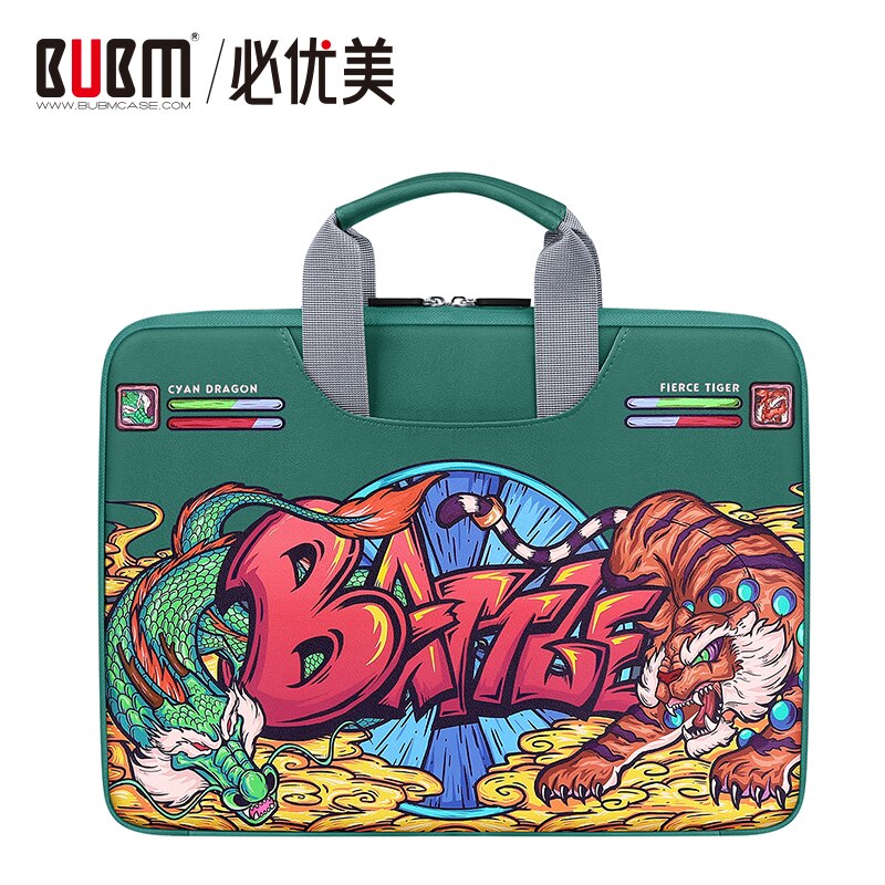 BUBM tasche für Laptop handtasche 12 13 14 15 zoll Laptop tasche für Computer mit einer powr Bank tasche: Grün / 13 Zoll